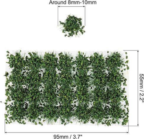 PATIKIL Static Grass Tuft Model, 2 Sets/56Pcs Miniature Bushy Tufted Lowland Shrubs Terrain Model Kit DIY for Train Landscape Railway Scenery Artificial Grass Modeling, Dark Green in Saudi Arabia