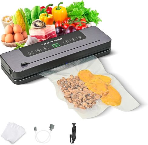 Vacuum Sealing Machine,Compact Sealing System Vacuum Sealer,Portable Strong Suction Power Food Sealer,External with Cutter,Easy to Operate, Suitable for Middle-Aged and Elderly People. in Saudi Arabia