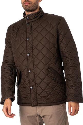 Barbour Men's Powell Quilted Jacket (L, Black) in Saudi Arabia