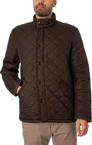 Barbour Men's Powell Quilted Jacket (L, Black) in Saudi Arabia