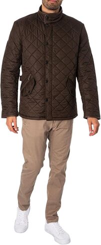 Barbour Men's Powell Quilted Jacket (L, Black) in Saudi Arabia