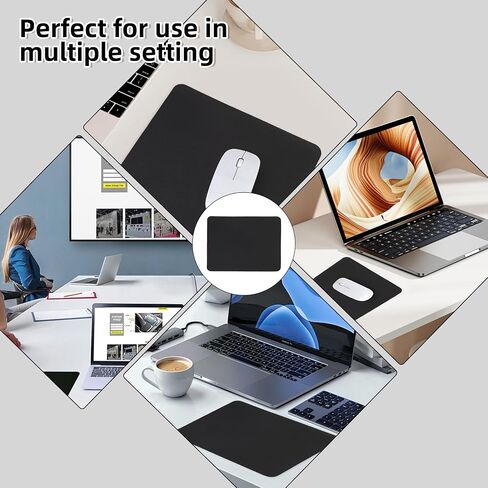 Non-Slip Computer Mouse Pad - Water-Resistant and Easy-to-Clean Desk Mat for Office, Gaming, and Home - Smooth Surface for Enhanced Precision, Comfort, and Durability, Black in Saudi Arabia