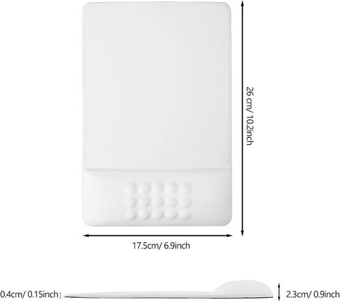 Mouse Pad, Mouse Pad with Wrist Support Comfortable Ergonomic Mousepad with Leather Wrist Rest for Computer, Laptop, Office & Home(White) in Kuwait