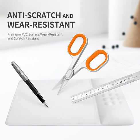 Mouse Pad, Mouse Pad with Wrist Support Comfortable Ergonomic Mousepad with Leather Wrist Rest for Computer, Laptop, Office & Home(White) in Kuwait