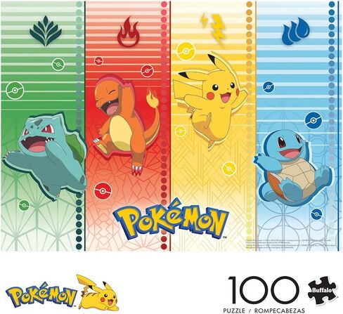 Buffalo Games - Pokémon - Pokemon Sports - 100 Piece Jigsaw Puzzle for Families Challenging Puzzle Perfect for Game Nights - Finished Puzzle Size is 15.00 x 11.00 in Saudi Arabia