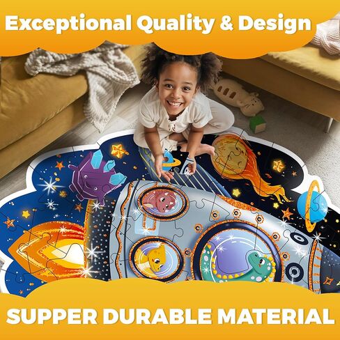 QUOKKA الألغاز الأرضية العملاقة للأطفال الذين تتراوح أعمارهم بين 3-5 - 2x3 أقدام 48 قطعة الألغاز للأطفال الصغار 2-4 - الألغاز التعليمية للأطفال الصغار ذات الشكل الكبير الذين تتراوح أعمارهم بين 24 شهرًا فما فوق - لعبة نشاط يونيكورن للبنين والبنات in Kuwait