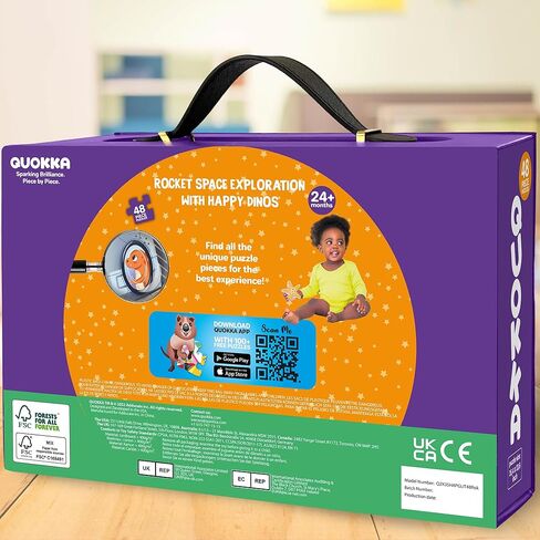 QUOKKA الألغاز الأرضية العملاقة للأطفال الذين تتراوح أعمارهم بين 3-5 - 2x3 أقدام 48 قطعة الألغاز للأطفال الصغار 2-4 - الألغاز التعليمية للأطفال الصغار ذات الشكل الكبير الذين تتراوح أعمارهم بين 24 شهرًا فما فوق - لعبة نشاط يونيكورن للبنين والبنات in Kuwait