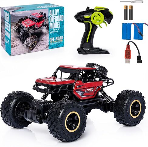 Blue RC Trucks Remote Control Car 1:14 Off Road Monster Truck,Metal Shell Crawler,2.4Ghz 20km/h High Speed All Terrain Hobby Truck in Saudi Arabia