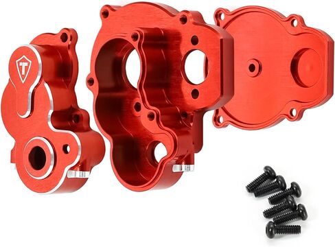 TREAL Aluminum 7075 Transmission Gear Box Assembly Set for FMS FCX24 Power Wagon (Blue) in Saudi Arabia