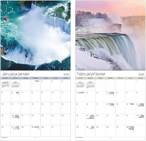 2025 Niagara Falls Wall Calendar & Push Pins in Saudi Arabia
