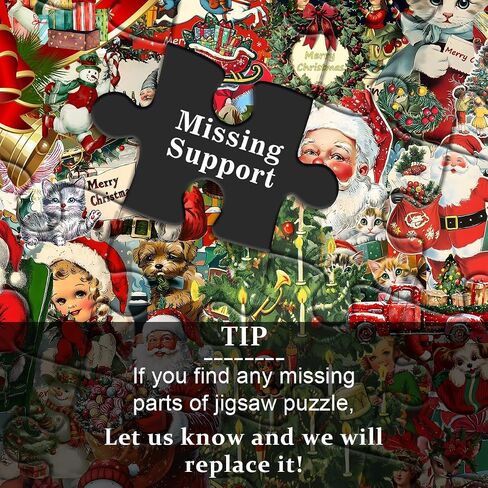 PICKFORU Christmas Puzzles 1000 Pieces, Vintage Christmas Collage Puzzles for Adults 1000 Piece, Xmas Holiday Jigsaw Puzzle of Santa Snowman Christmas Trees in Saudi Arabia