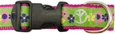 Heavy Duty Adjustable Dog Collar or Dog Leash - Ideal Dog Collars and Leashes Come in Different Sizes for Dogs from X-Large to X-Small. Groovy BOHO (Large Collar 1.25 inch Wide) in Saudi Arabia