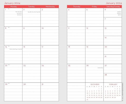 Graphique 2 Year Pocket Planner | 29 Month Organizer, Aug. 2023 – Dec. 2025 | Monthly Calendar & Notes Spreads | Marked Holidays | Vintage Floral | 3.75" x 6" in Kuwait