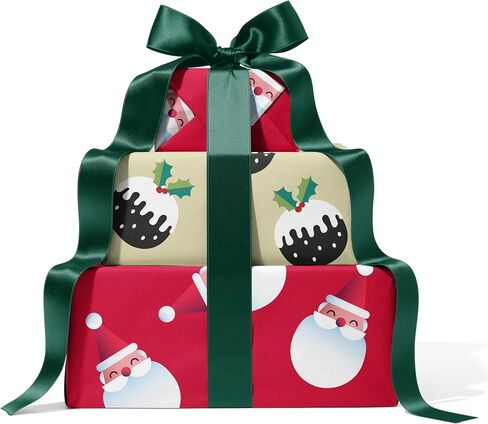 Givewrap® The Gift Wrap that Gives to Charity. 6 Rolls of HoHoHo Wrapping Paper, 100% Recyclable (Each roll 3m x 70cm) in Saudi Arabia