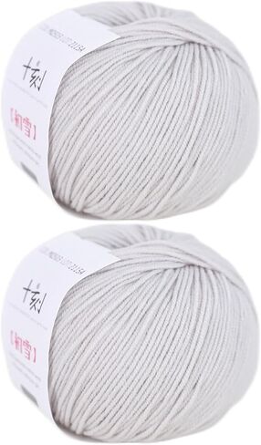 غزل صوف ميرينو، مضاد للوبر، وزن رياضي، للحياكة والحياكة سترات الوشاح DIY، 3.52 أونصة/100 جم، (لكل خصلة 1.76 أونصة 150 ياردة) - كاكي in Kuwait