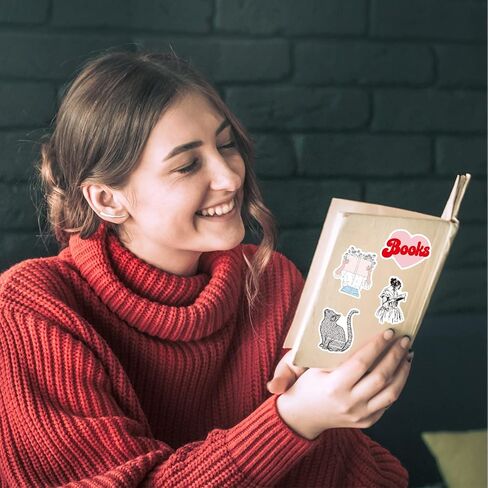 50pcs Book Stickers Inspirational Reading Water Bottle Stickers Bookish Stickers for Ebook Case Accessories Laptop Book Lovers Gifts Reading Stickers (50pcs Book Stickers) in Saudi Arabia