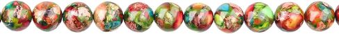 Natural Stone Beads 8mm Green Red Imperial Jasper Polished Round Smooth Gemstone Beads for Jewelry Making Adults 15 Inch(Green Red Imperial Jasper,8mm) in Kuwait