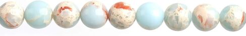 Natural Stone Beads 8mm Green Red Imperial Jasper Polished Round Smooth Gemstone Beads for Jewelry Making Adults 15 Inch(Green Red Imperial Jasper,8mm) in Kuwait