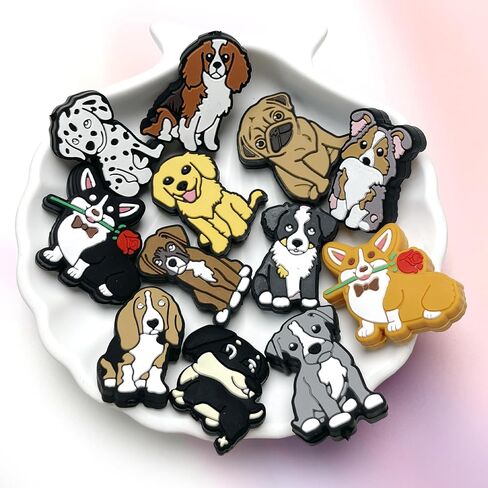 Dog Silicone Focal Beads for Pens, Focal Beads Bulk for Bead Pens Keychain Jewelry Making in Saudi Arabia