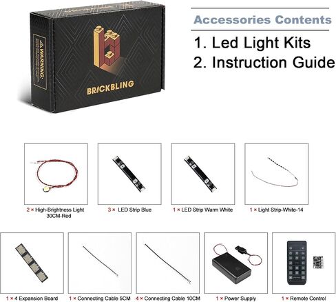 BrickBling LED Lights Compatible with Lego Technic Koenigsegg Jesko Absolut Grey Hypercar, Creative Light Kit Compatible with Lego 42173 (Lights Only, No Model) (RC Version Light) in Saudi Arabia