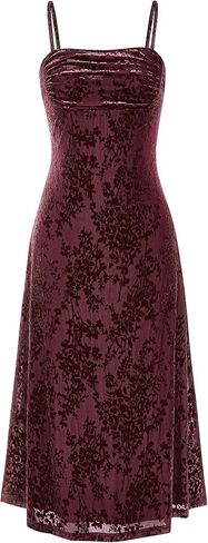 BTFBM Women's Summer Dress Sleeveless Spaghetti Strap Midi Dress Sexy Cowl Neck Floral Cocktail Dress Party Dresses in Kuwait