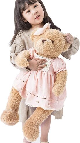 Oitscute Big Baby Teddy Bear with Cloth Cute Stuffed Animal Soft Plush Toy 25" (Pink&Brown) in Kuwait