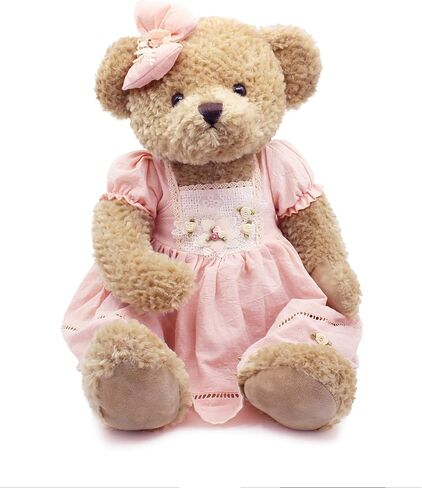 Oitscute Big Baby Teddy Bear with Cloth Cute Stuffed Animal Soft Plush Toy 25" (Pink&Brown) in Kuwait