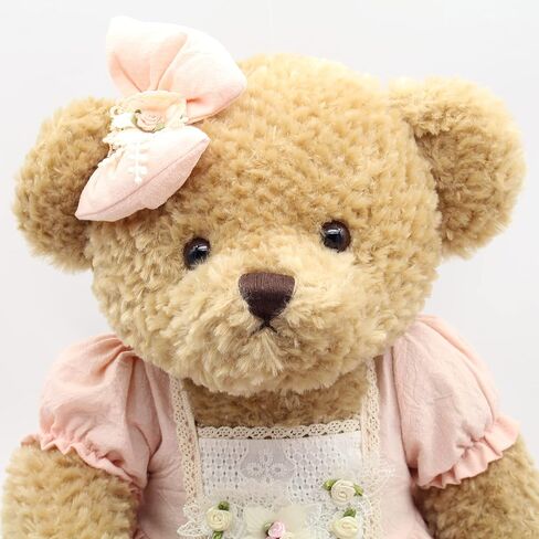 Oitscute Big Baby Teddy Bear with Cloth Cute Stuffed Animal Soft Plush Toy 25" (Pink&Brown) in Kuwait