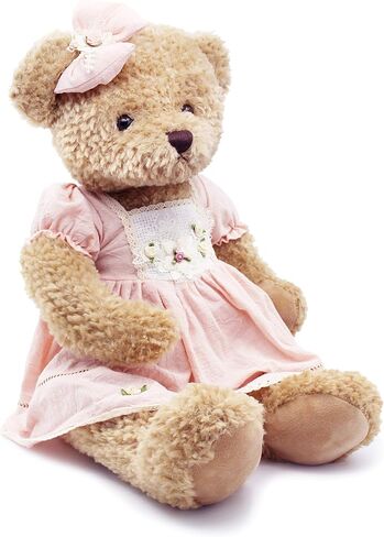 Oitscute Big Baby Teddy Bear with Cloth Cute Stuffed Animal Soft Plush Toy 25" (Pink&Brown) in Kuwait