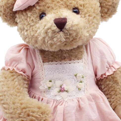 Oitscute Big Baby Teddy Bear with Cloth Cute Stuffed Animal Soft Plush Toy 25" (Pink&Brown) in Kuwait