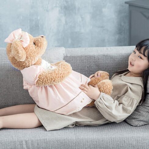 Oitscute Big Baby Teddy Bear with Cloth Cute Stuffed Animal Soft Plush Toy 25" (Pink&Brown) in Kuwait