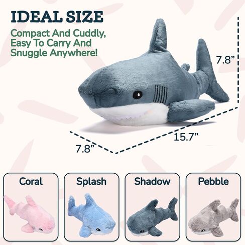 Wonder Products Shark Plush - حيوان القرش المحشو - لعبة حيوان القرش القطيفة للأطفال الصغار لعبة سمك القرش المحشوة - حيوان بحري لطيف ومحبوب للأطفال - ديكور وهدية للأطفال - أزرق ناعم in Saudi Arabia