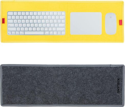 KISLANE 2 Pack Keyboard Mat Compatible with iMac Magic Keyboard, Magic Mouse, Magic Trackpad, 2 Pieces Mini Keyboard Mat for Easy Moving (Grey+Light Purple) in Kuwait