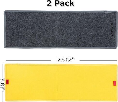 KISLANE 2 Pack Keyboard Mat Compatible with iMac Magic Keyboard, Magic Mouse, Magic Trackpad, 2 Pieces Mini Keyboard Mat for Easy Moving (Grey+Light Purple) in Kuwait