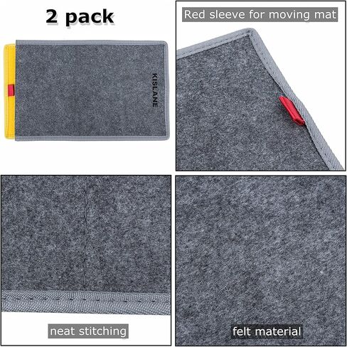 KISLANE 2 Pack Keyboard Mat Compatible with iMac Magic Keyboard, Magic Mouse, Magic Trackpad, 2 Pieces Mini Keyboard Mat for Easy Moving (Grey+Light Purple) in Kuwait