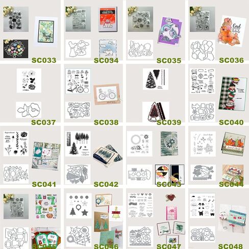 Stamps and Dies for Card Making, Santa Claus DIY Scrapbooking Arts Crafts, Metal Cutting Dies Clear Stamps Sets Arts Supplies Silicone Gifts for Christmas, Thanksgiving, Halloween (SC040) in Saudi Arabia