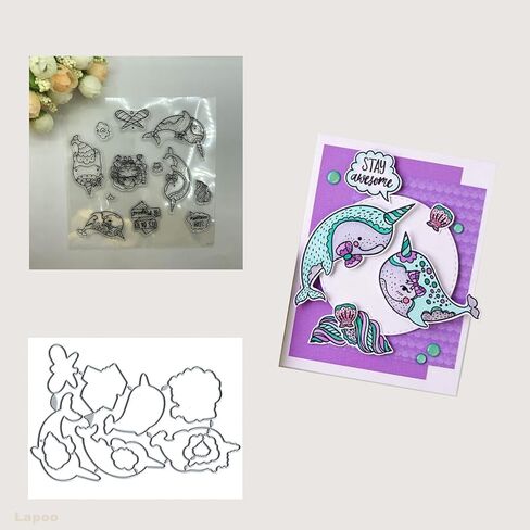 Stamps and Dies for Card Making, Santa Claus DIY Scrapbooking Arts Crafts, Metal Cutting Dies Clear Stamps Sets Arts Supplies Silicone Gifts for Christmas, Thanksgiving, Halloween (SC040) in Saudi Arabia