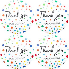Anwyll Thank You for Coming Stickers,60Pcs 2Inch Rainbow Thank You for Coming to My Party Stickers,Self-Adhesive Thank You Gift Stickers,Cute Thank You Labels Stickers for Birthday Baby Shower Wedding