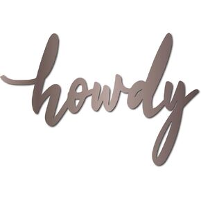 CREATCABIN Wooden Letters Cutout Signs Laser Cut Wood Sign Howdy Wooden DIY Crafts Art Word Unfinished Basswood Slices Decorative Hanging for Wreath Blank Home Wall Door Bedroom 8x12Inch in Kuwait