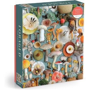 Galison Foraged – 1000 Piece Puzzle Fun and Challenging Activity with Bright and Bold Artwork of A Mushroom Collection for Adults and Families
