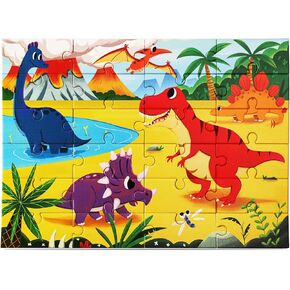 Puzzles for Kids Ages 3-5, 24 Piece Easter Eggs Rabbit Jigsaw Puzzles for Toddler Children Learning Educational Puzzles 3 4 5 6 Year Toys Birthday Easter Party Favors for Boys and Girls