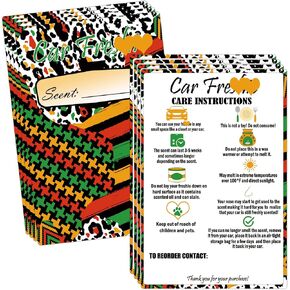 Car Freshiess Insert Cards Freshie Scent Label 4"x6"Care Instruction Cardstock DIY Crafts Label Stickers for Freshies Car Business,Beads and Silicone Molds Supplies 50 Pcs (Color1)