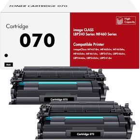 070 Black Toner Cartridge 2-Pack Compatible Replacement for Canon 070 Toner Cartridge crg-070 for imageCLASS MF465dw MF462DW LBP247dw LBP246dw MF462 LBP247 LBP246 Printer