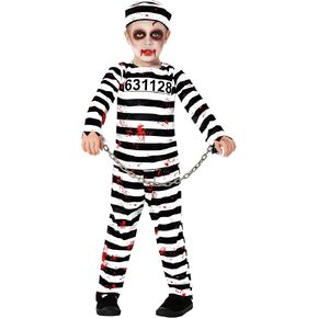 Morph Kids Prisoner Costume Kids Boys Jail Costume Kids Escaped Convict Costume Prison Costume For Kids Halloween Costume