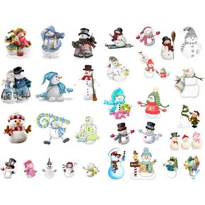 Seasonstorm Kawaii Winter Snowman Aesthetic Diary Travel Journal Paper Stickers Scrapbooking Stationery Sticker Flakes Art Supplies (PK455)