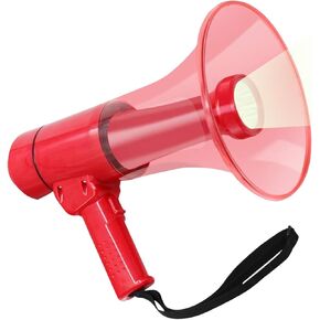 5 CORE 40W مقاوم للماء مكبر الصوت Bullhorn Flashlight PRO Fire Army Grade - بطارية + ضوء LED + حجم Adj + صفارة إنذار محمولة خفيفة الوزن لمكبر صوت القارب للرياضات المائية