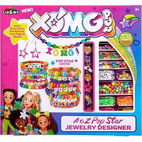 XOMG POP! A-Z Pop Star Fashion Jewelry Making Kit - Make Unique Bracelets, Necklaces, Earrings and More, Comes with Letter Beads, Charms, and So Much More, Great for Ages 8 and Up