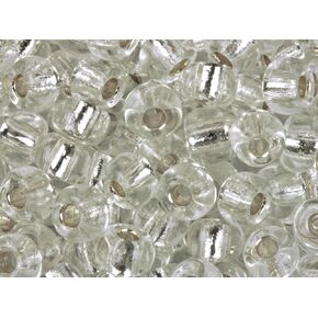 Miyuki Round Seed Bead Size 6/0 20g-Tube Silver Lined Crystal