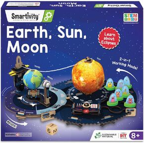 Smartivity Earth-Sun-Moon Space Toy for Kids 8-14 Years Old | Interactive 3D Model Ideas for Boys & Girls | DIY STEM Science Toys for 8,9,10,11,12,13,14 I Wooden Engineering Game