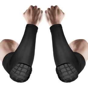 AceList 2PCS Elbow Pads with Padded Compression Shield Shape Arm Sleeves for Protection - Suitable for Basketball, Volleyball